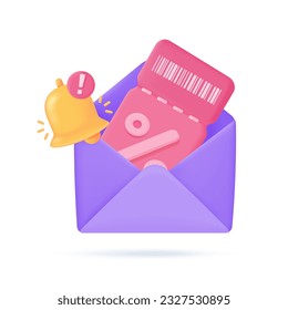 discount voucher Percentage reductions in festive sales promotions. 3D illustration
