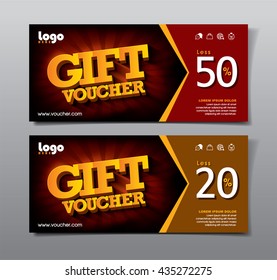 Discount voucher template with clean and modern pattern. Vector illustration