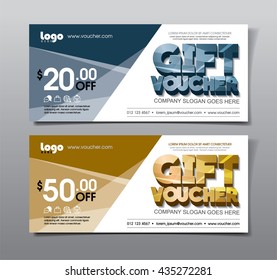 Discount voucher template with clean and modern pattern. Vector illustration