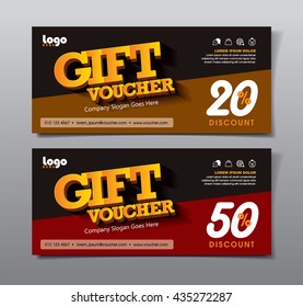 Discount voucher template with clean and modern pattern. Vector illustration