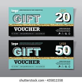 Discount voucher template with clean, modern, rich and golden pattern. Vector illustration