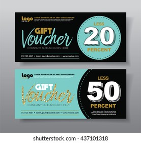 Discount voucher template with clean, modern, rich and golden pattern. Vector illustration