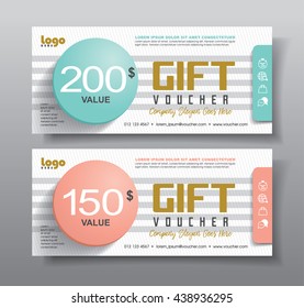 Discount voucher template with clean, modern, rich and golden pattern. Vector illustration