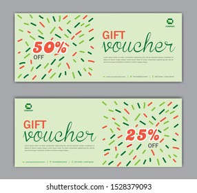 Discount voucher template with colorful pattern, Sale banner,  cards, Coupon template, Gift certificate, headers, website, tready design, vector illustration EPS10