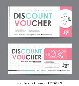 discount voucher template with colorful pattern,cute gift voucher certificate coupon design template,Collection gift certificate business card banner calling card poster,Vector illustration