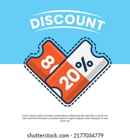 discount voucher template design banner