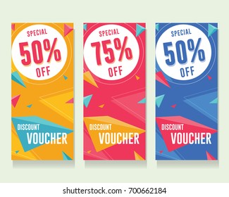 Discount Voucher Template. Gift, Ticket, Banner Design