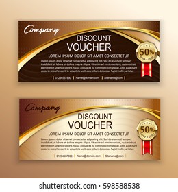 Discount Voucher Template With Luxury Pattern,sale Banner,flyer,Vector Illustration.