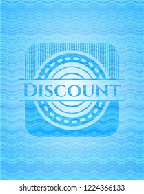 Discount water concept emblem.
