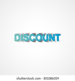 Discount web icon on white background