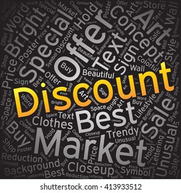 Discount ,Word cloud art background