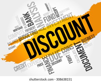 DISCOUNT word cloud, business concept