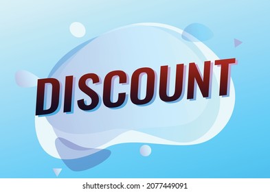 discount word concept vector illustration with bubble blue and 3d style, landing page, template, ui, web, mobile app, poster, banner, flyer, background, gift card, coupon, label, wallpaper