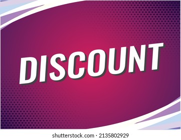 concepto de palabra de descuento ilustración vectorial con líneas rojo y 3d estilo, página de inicio, plantilla, ui, web, aplicación móvil, afiche, banner, volante, fondo, tarjeta de regalo, cupón, etiqueta, papel tapiz