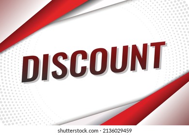 discount word concept vector illustration with lines red and 3d style, landing page, template, ui, web, mobile app, poster, banner, flyer, background, gift card, coupon, label, wallpaper