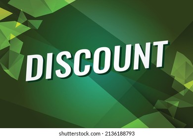 discount word concept vector illustration with lines green and 3d style, landing page, template, ui, web, mobile app, poster, banner, flyer, background, gift card, coupon, label, wallpaper