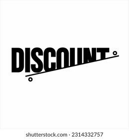 Discount word design with percent.