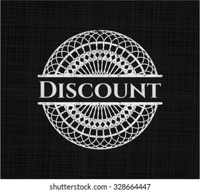 Discount written with chalkboard texture