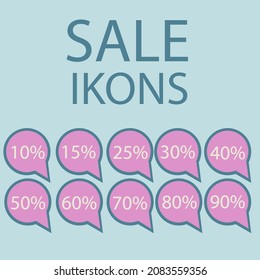 discounts from 5 to 90 percent. vector discount banners
