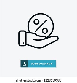 Discounts black friday vector icon