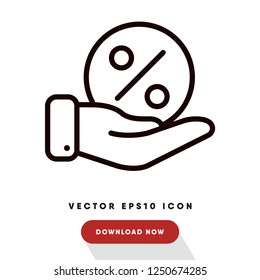 Discounts black friday vector icon