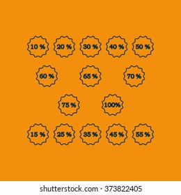 Discounts flat icon.