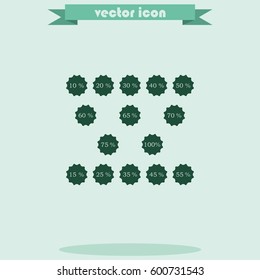 Discounts flat icon.