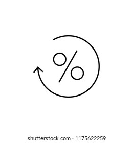 discounts icon. Element of electronic commerce icon for mobile concept and web apps. Thin line discounts icon can be used for web and mobile