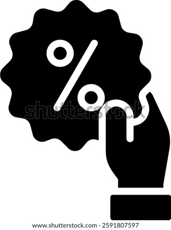 Discounts Offer Icon Glyph Vector Illustration