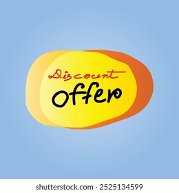 discounts offer text vector sticker label price icon illustration