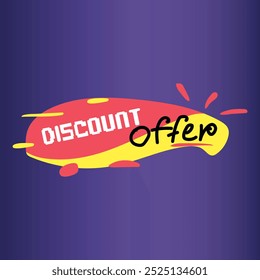 discounts offer text vector sticker label price icon illustration