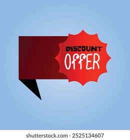 discounts offer text vector sticker label price icon illustration