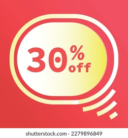 
% discounts promotion vector illustration