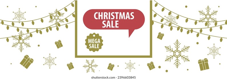 Discounts and promotions for the Christmas holidays. Banner for Christmas holidays. Merry Christmas and Happy New Year. EPS 10.