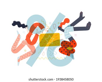 Discounts, sale, promotion. Flat vector modern illustartion