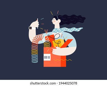 Discounts, sale, promotion. Flat vector modern illustartion