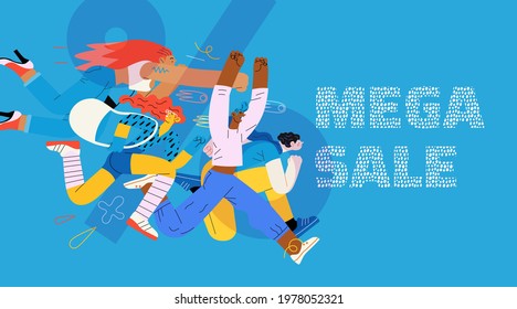 Discounts, sale, promotion, web template. Modern flat vector