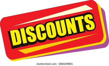 Discounts sale tag vector design 