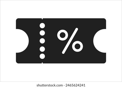 Discounts, sales. Minimal line web icon. Simple vector illustration. Concept for infographics, website or app. black flat discount coupon