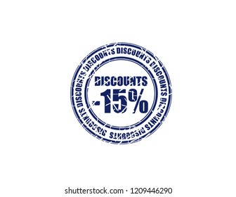 Discounts stamp -15%