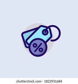 Discounts. Vector modern line design illustration icon