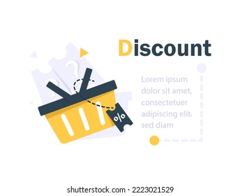 Discount,Sale items,Shopping coupon symbol,flat design icon vector illustration