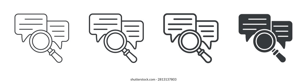 Discourse Analysis Different Icon Set Simple Style Collection