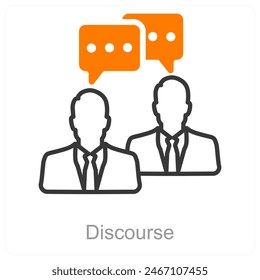 Discourse and debate icon concept