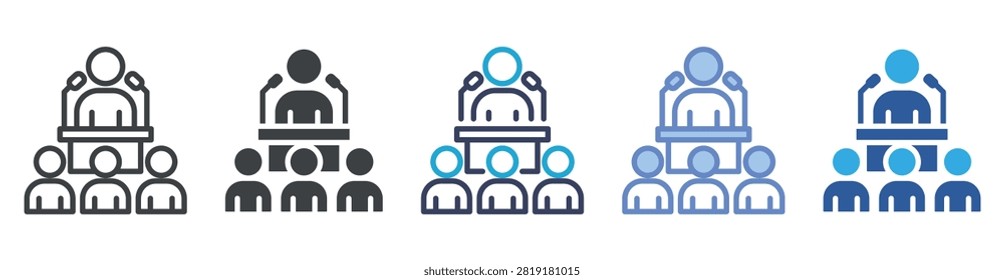 Discourse icon set multiple style collection