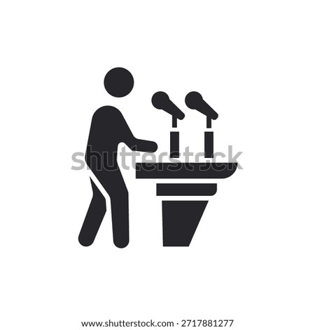 discourse icons outline and Flat Style,transparent background