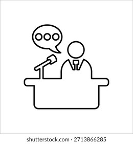 discourse icons. simple line vector illustration