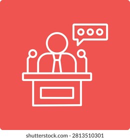 Discourse vector icon. Can be used for printing, mobile and web applications.