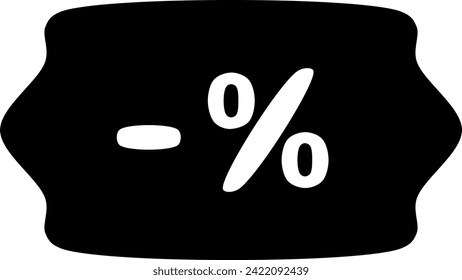 discout sale vector icon - simple round curve