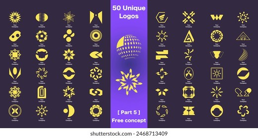 Logotipos abstractos, de Vector y únicos de Descubra 50 en la parte 5. Perfecto para la marca moderna. Esta colección cuenta con diseños creativos, geométricos y minimalistas, ideales para empresas, startups y proyectos.